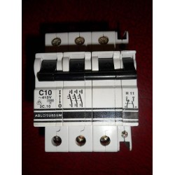 ABL SURSUM 10A TRIPLE POLE MCB WITH AUXILIARY CONTACT BLOCK